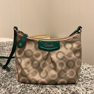 Vintage Coach OP Art purse with green - Perfect condition - pre owned